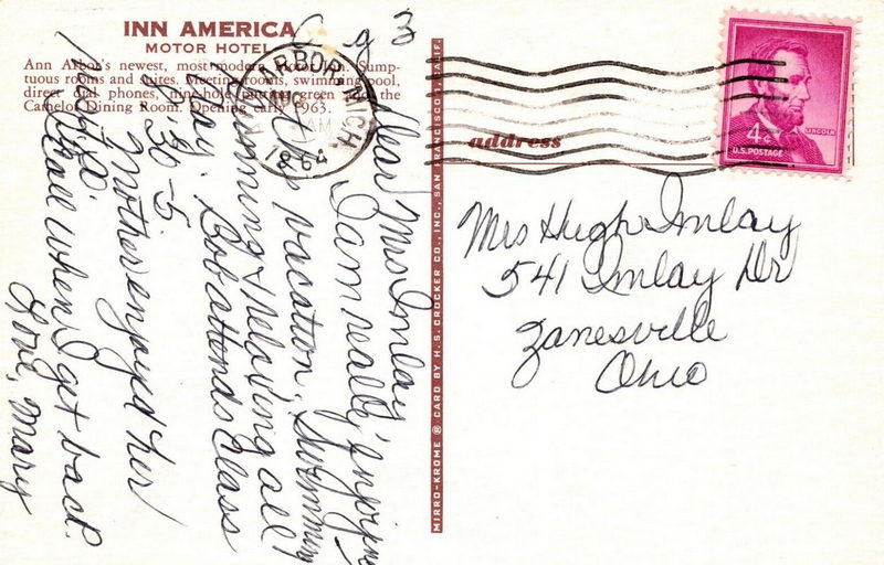Crystal House Motel (Inn America) - Old Postcard